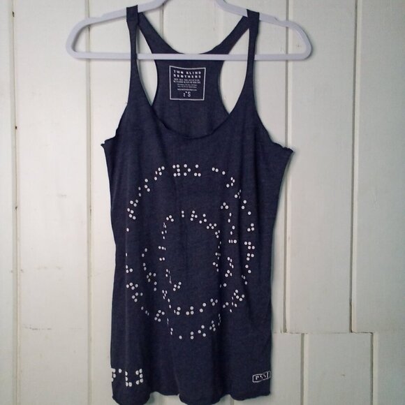 Two Blind Brothers Tank Top Women S Sleeveless Racer Back Soft Stretch Gray - Picture 1 of 13